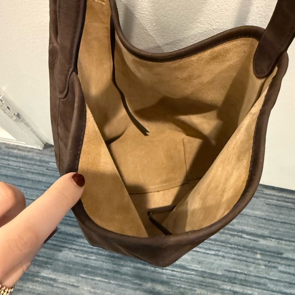 The row Brown nubuck Shoulder Tote - Picture 5 of 6